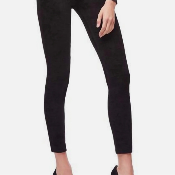 Good American Faux Suede Black Pants - Picture 2 of 4
